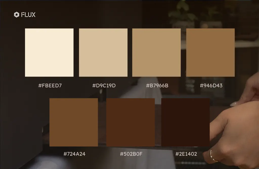 Paleta ziemistych brązów w stylu Maillard