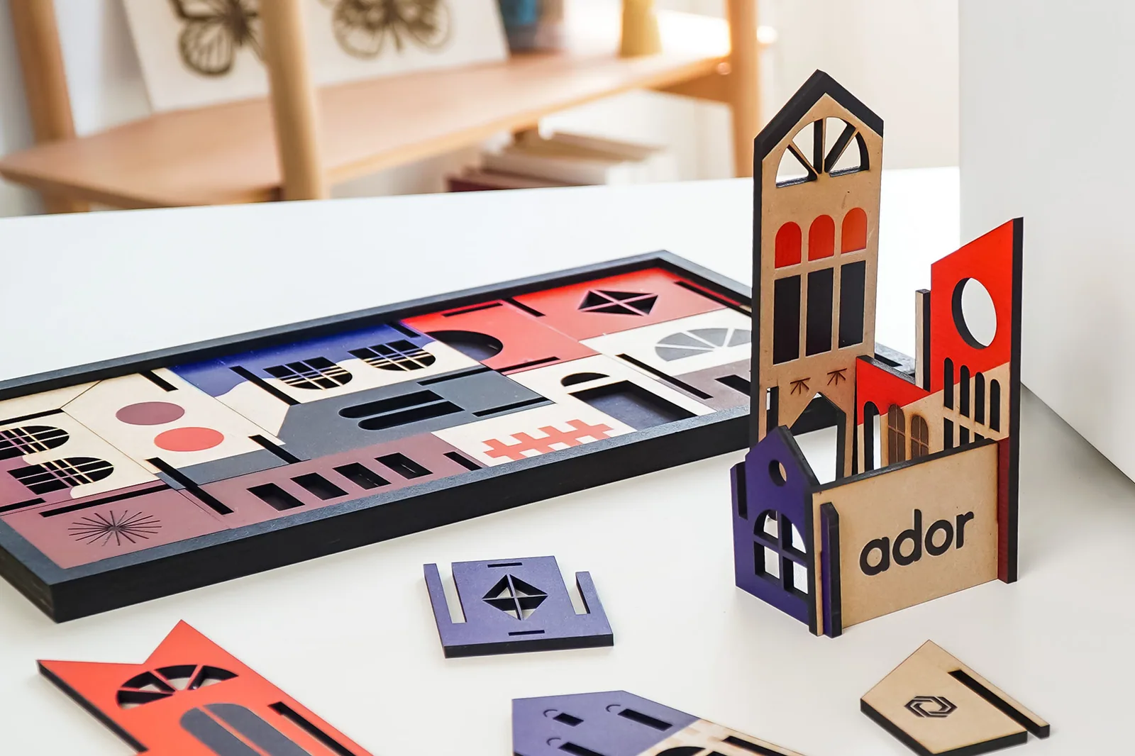 Laserem vyřezaný architektonický model