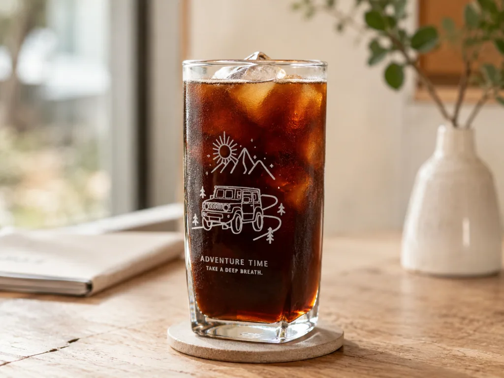 Personalized glass engraved with the beamo Ⅱ CO2 laser