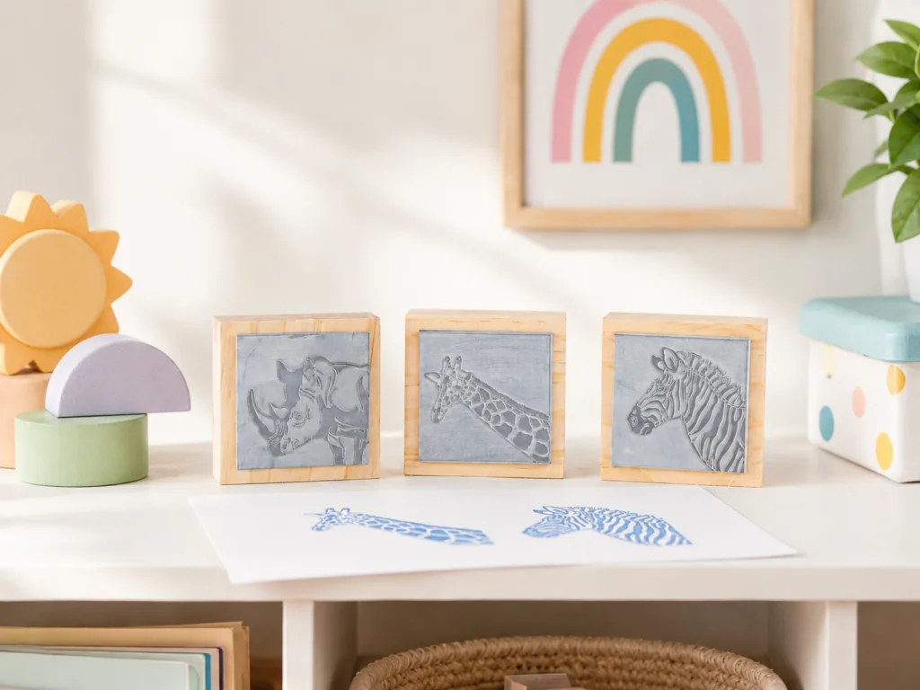Framed animal prints engraved with the beamo Ⅱ CO2 laser