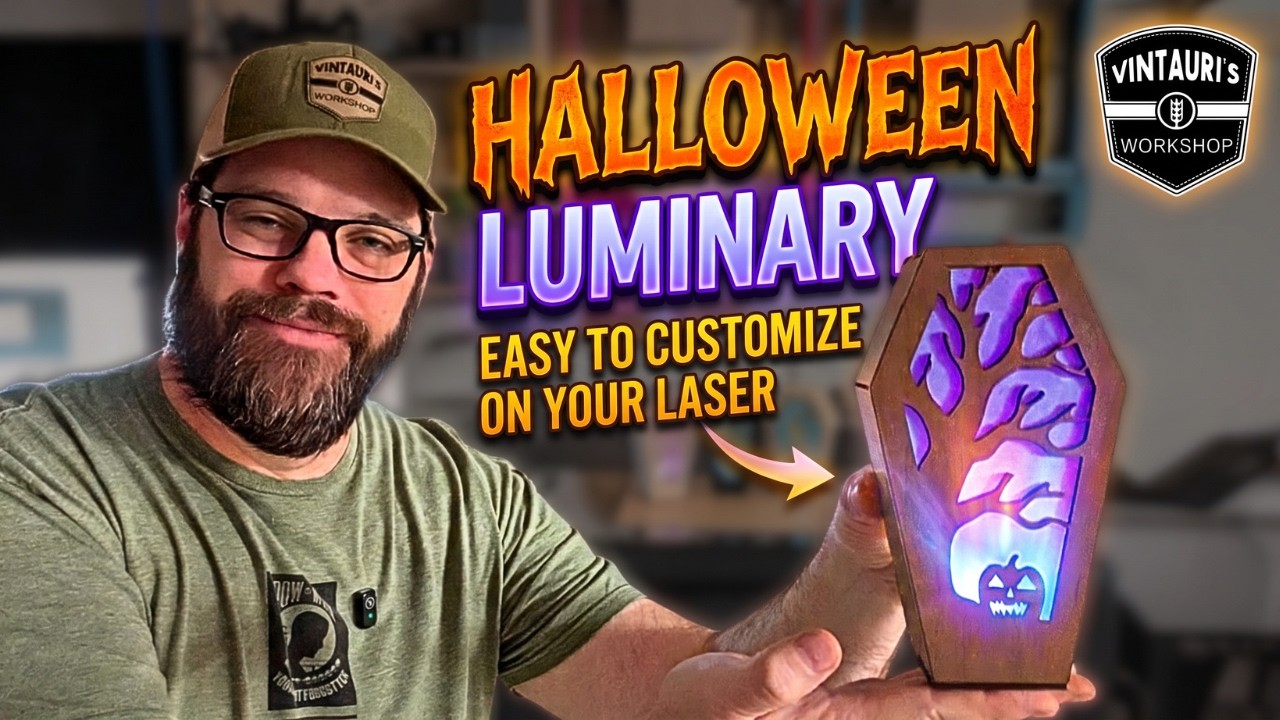 YouTube thumbnail for Vintauri's HEXA RF Halloween luminary video